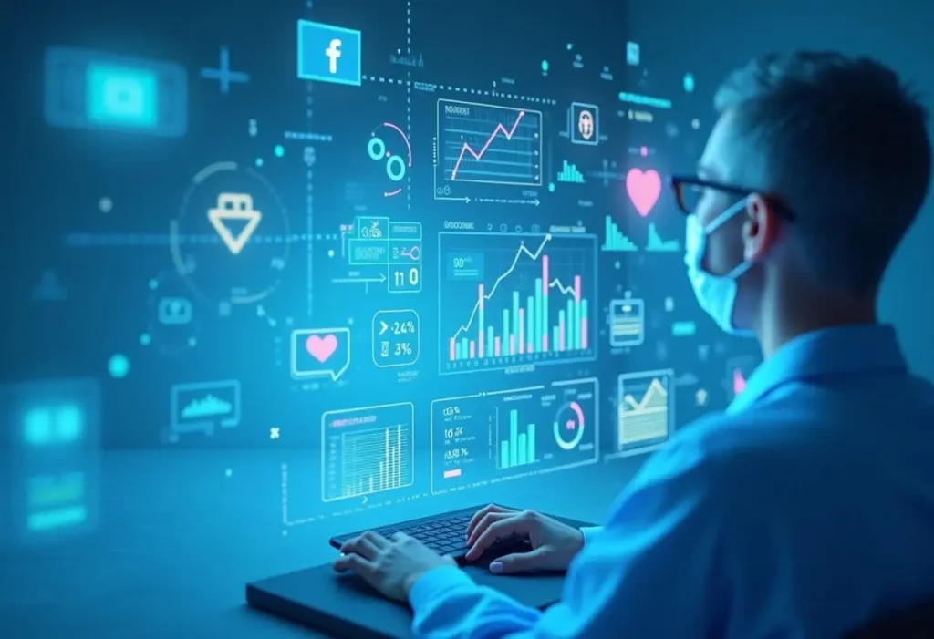 Doctor viendo estadisticas